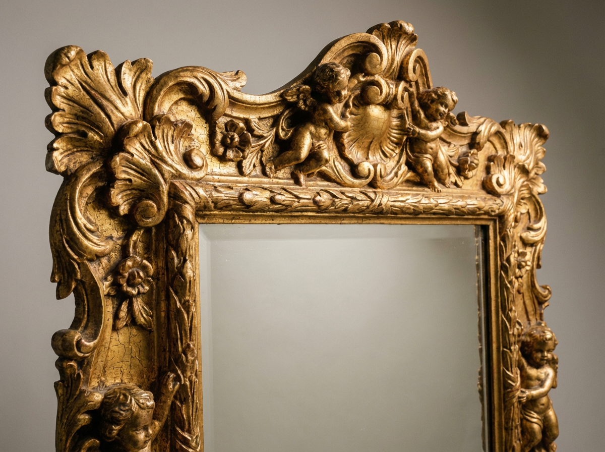 Baroque Gold Leaf Mirror
