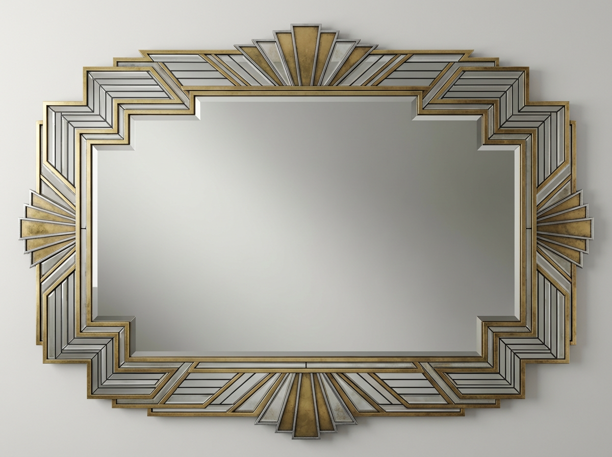 Art Deco Geometric Mirror