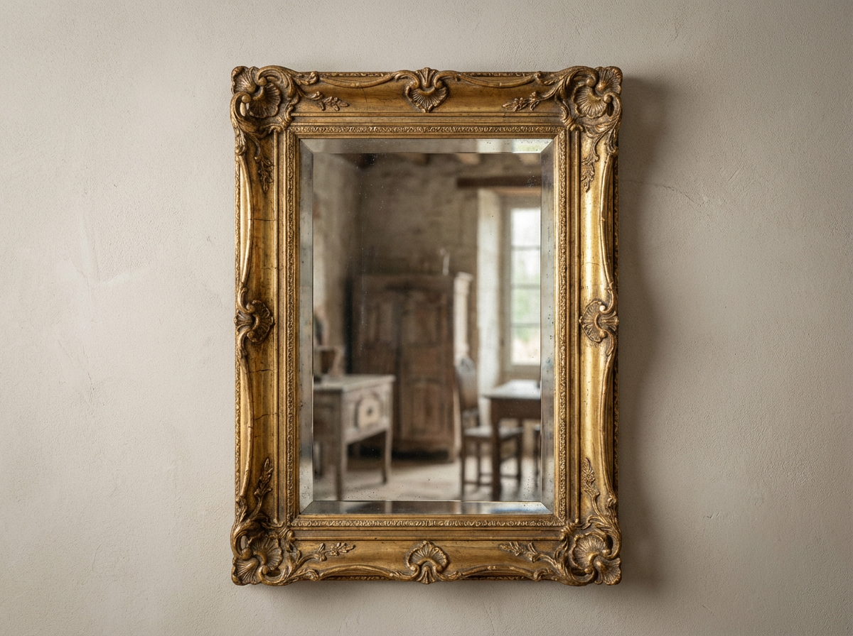 Vintage Gold Bevelled Mirror